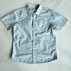 Prana Mens Large Blue Short sleeve Button-up Shirt